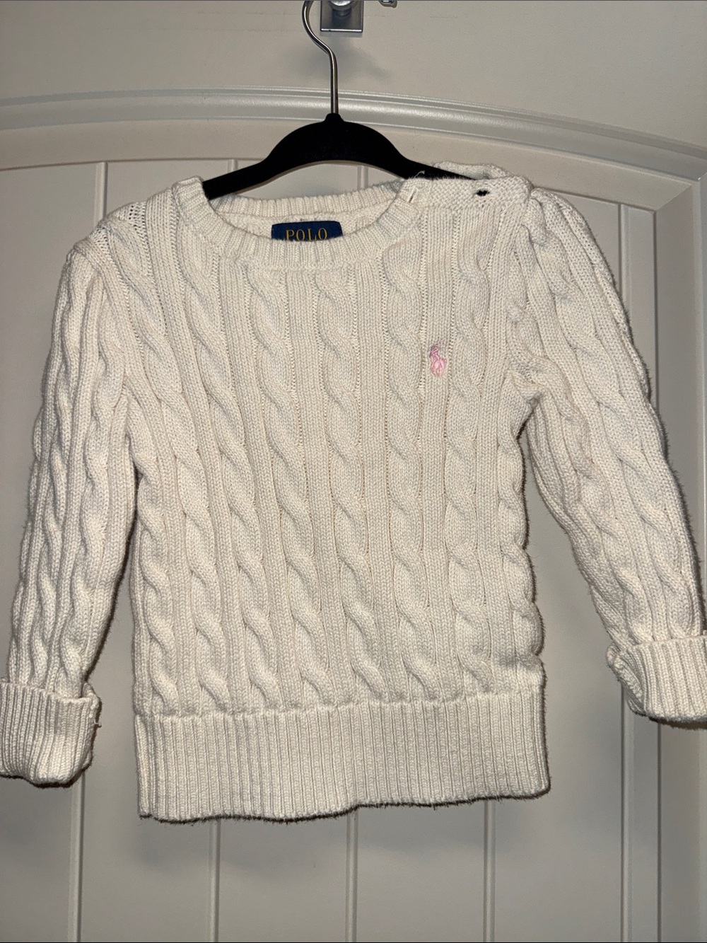 Polo by Ralph Lauren Cream Cable-Knit Sweater